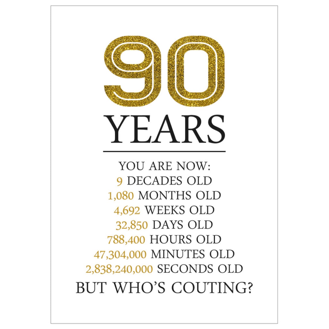 Happy 90th Birthday Card 90th Birthday T For Women Men 90 Etsy