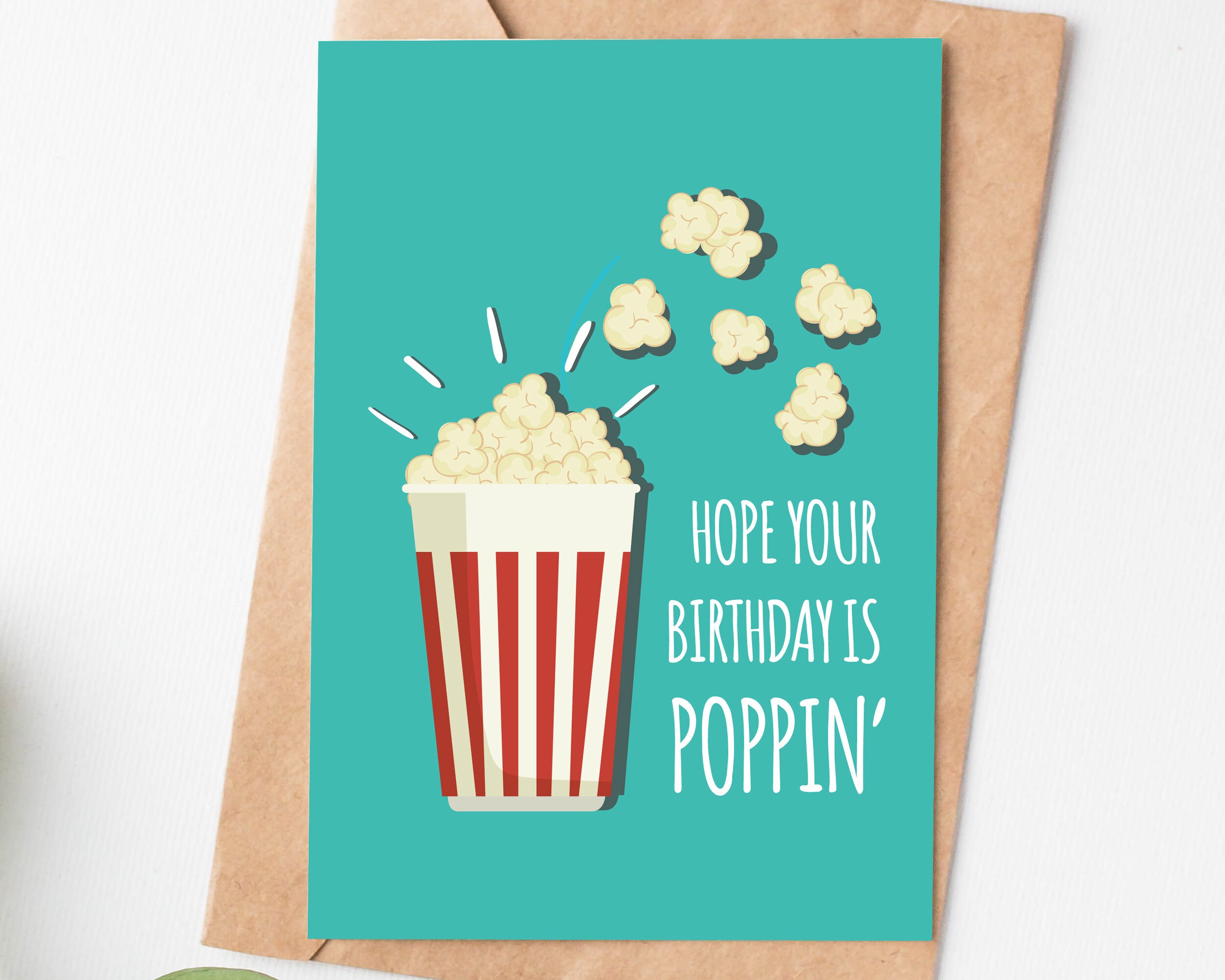 Hope Your Birthday Is Poppin' Lustige Popcorn Etsy