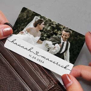 Regalo personalizado para el día de San Valentín para él, regalo de cumpleaños para el novio, regalo de aniversario de acero para el esposo, tarjeta romántica para insertar en la billetera