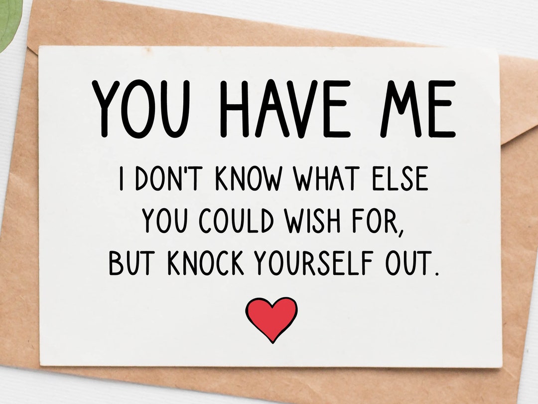 Funny Boyfriend Birthday Card, Sarcastic Valentines Day Card for Her ...