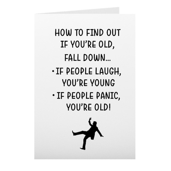 Funny Birthday Card - Old Person Noises Humor Card 5.7x5.7 Inch With Envelope