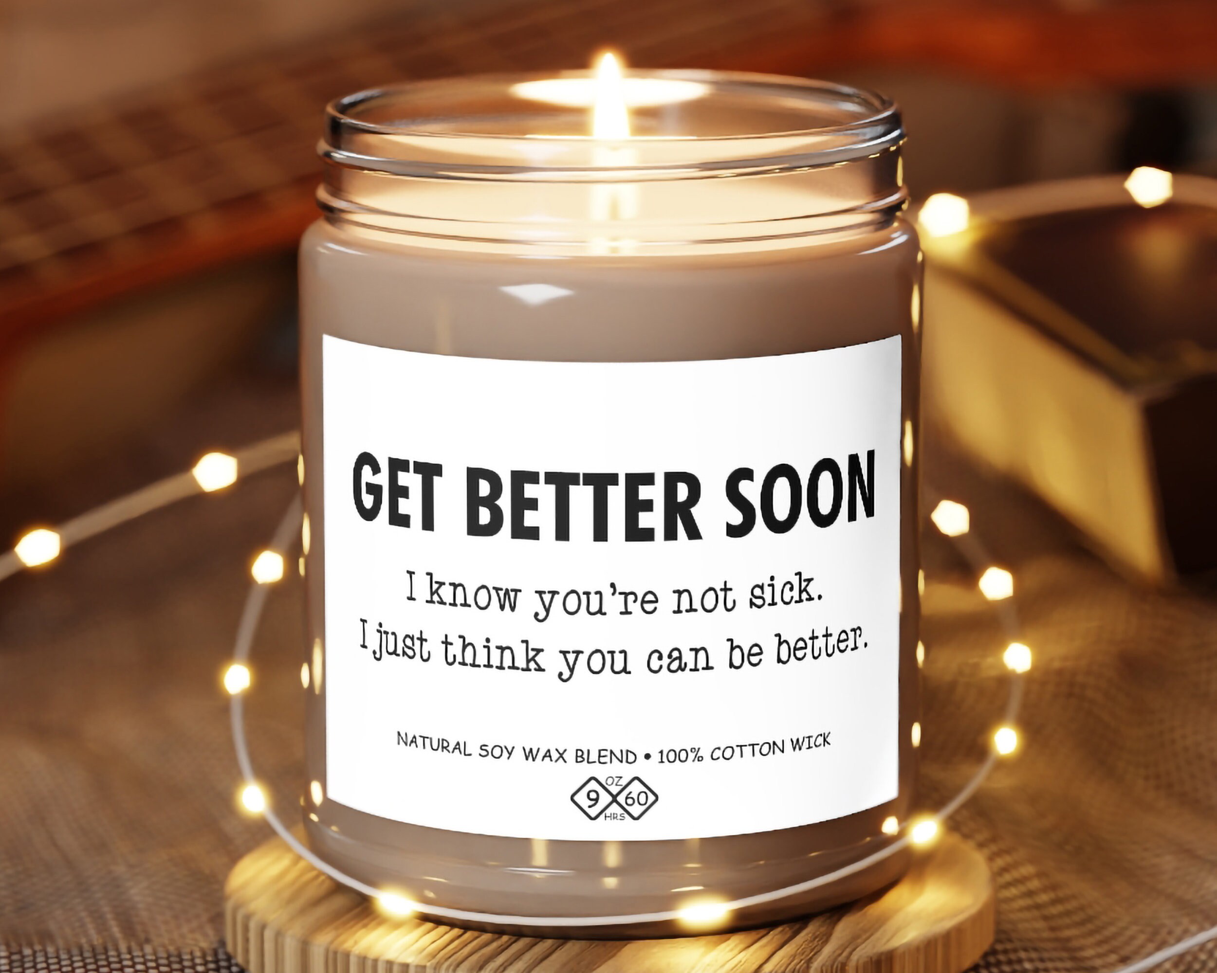 Funny 9oz Soy Wax Christmas Candle Holiday Gift Idea For Your Sister Brother