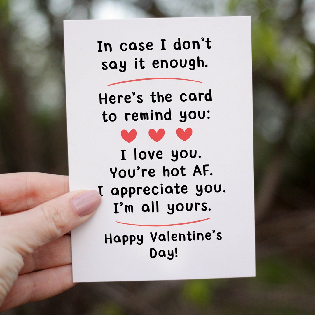 Happy Valentines Day Card for Him Her, Funny Valentines Day Gift for ...