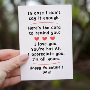 Happy Valentines Day Card For Him Her, Funny Valentines Day Gift For Husband Boyfriend Wife Or Girlfriend