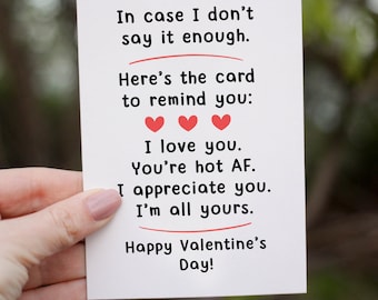 Happy Valentines Day Card For Him Her, Funny Valentines Day Gift For Husband Boyfriend Wife Or Girlfriend