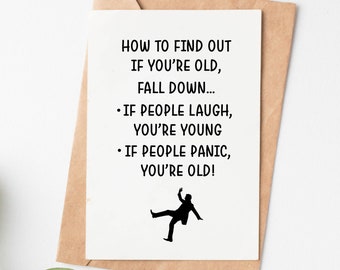 Old Age Joke Birthday Card Funny Birthday Card for Grandma - Etsy Old Age Joke Birthday Card Funny Birthday Card for Grandma - Etsy