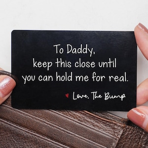 Tarjeta de billetera metálica "Futuro Papá", regalo personalizado para el primer día del padre, regalo de cumpleaños para papá, regalo para papá primerizo, regalo para baby shower