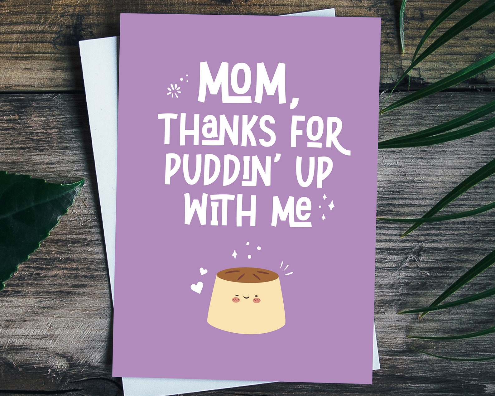 Funny Mothers Day Card, Pudding Pun Card for Mom, Mom Birthday Card ...