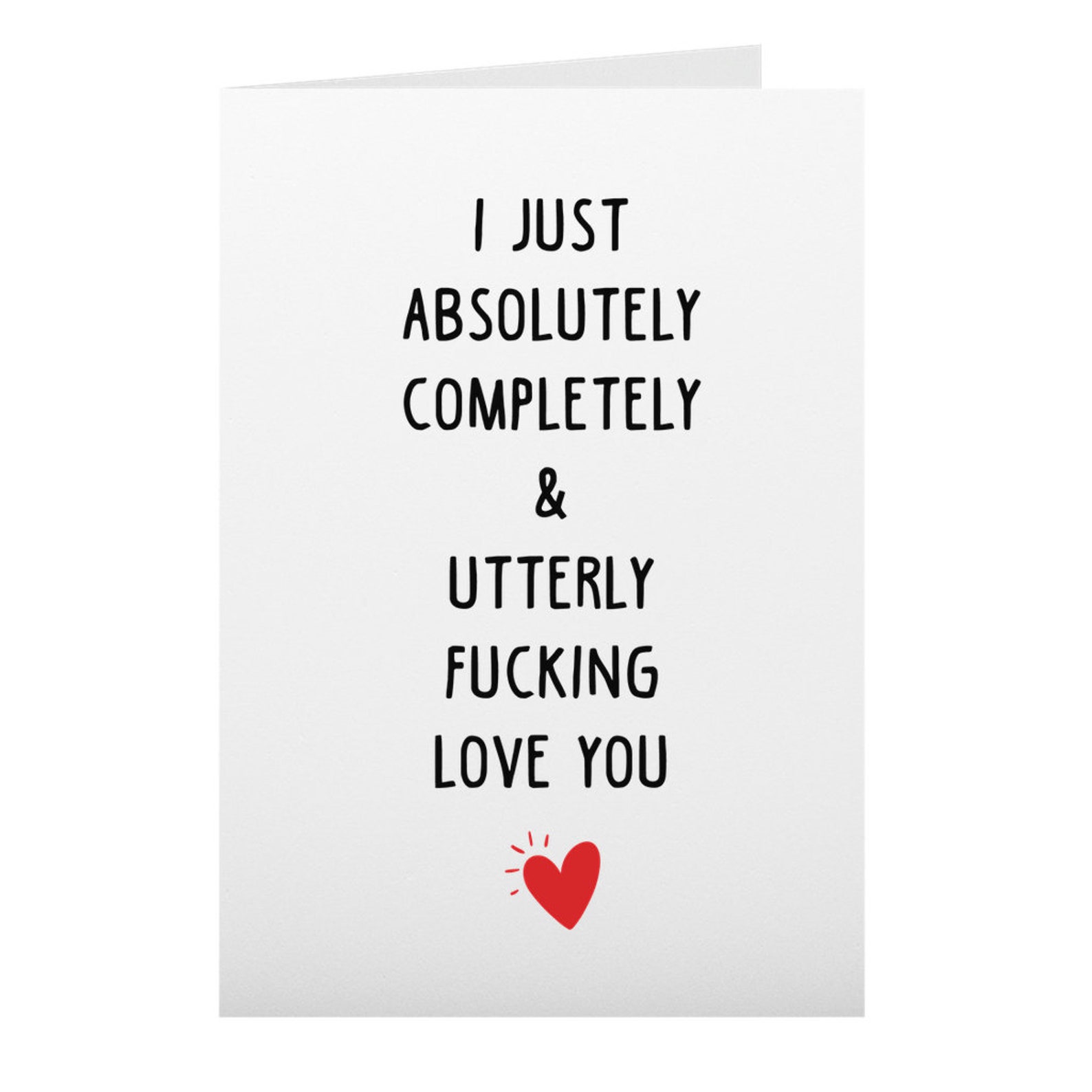 Funny I Love You Card 1st Anniversary Card For Husband 1 Etsy
