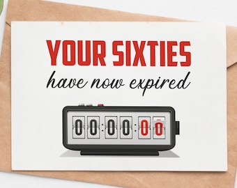 Funny 70th Birthday Card For Men Or Women With Envelope