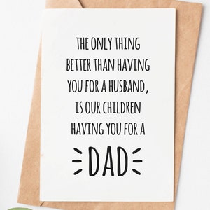 Fathers Day Card For Husband, Fathers Day Gift From Wife, 3rd 4th 5th Anniversary Card For Him, Husband Birthday Card, Gift For Husband