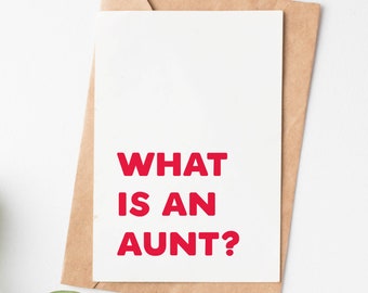 You Is An Aunt Funny Pregnancy Announcement Card, Baby Announcement Card For Sister, Baby Reveal Card, New Aunt Card, Auntie Card