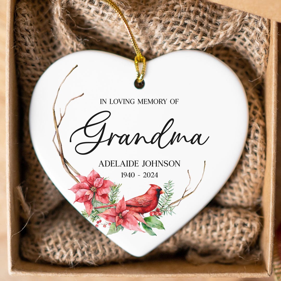 In Loving Memory of Grandma Ornament, Personalized Sympathy Gift ...