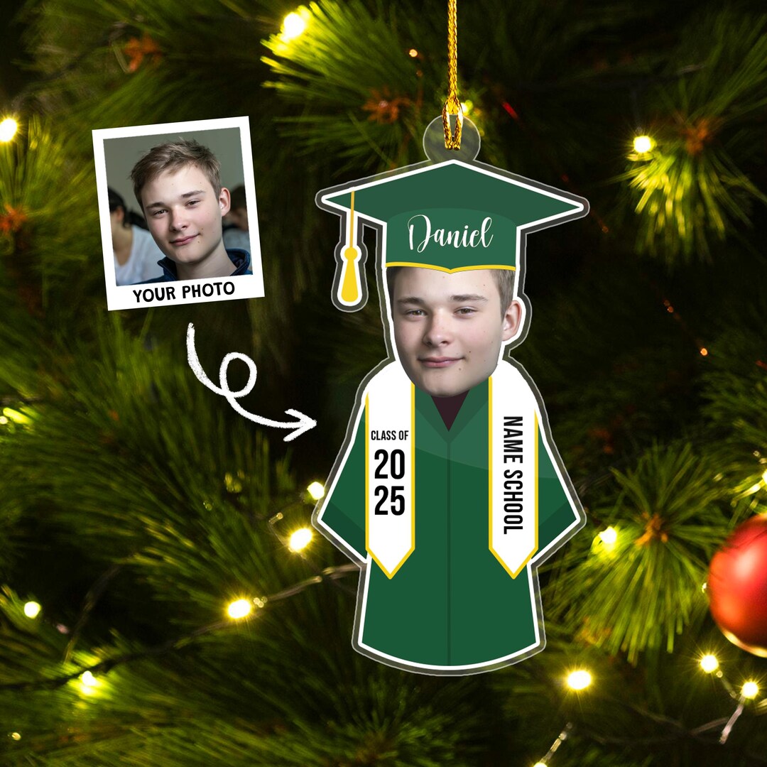 Personalized Graduation Ornament, Personalized Class of 2025 Ornament ...