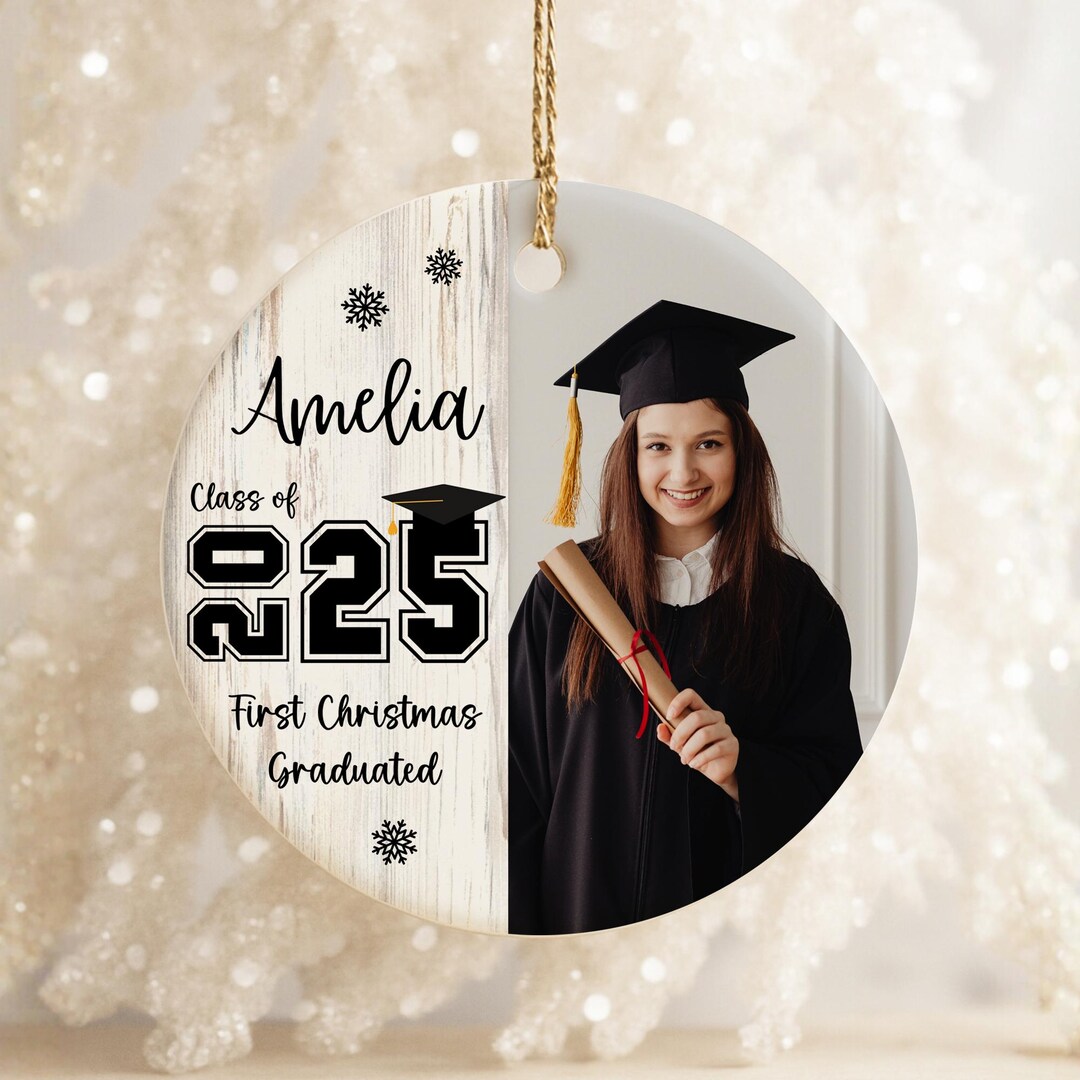 Personalized Graduation Ornament, Personalized Class of 2025 Ornament ...