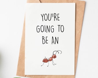 Funny Pregnancy Announcement Card For Sister, You Are Going To Be An Aunt, Baby Reveal Card For Best Friend, Baby Announcement Card