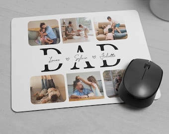 Gepersonaliseerd cadeau vader, aangepaste muismat, vaderdagcadeau voor vader, verjaardagscadeau vader van kinderen, cadeau echtgenoot, unieke muismat