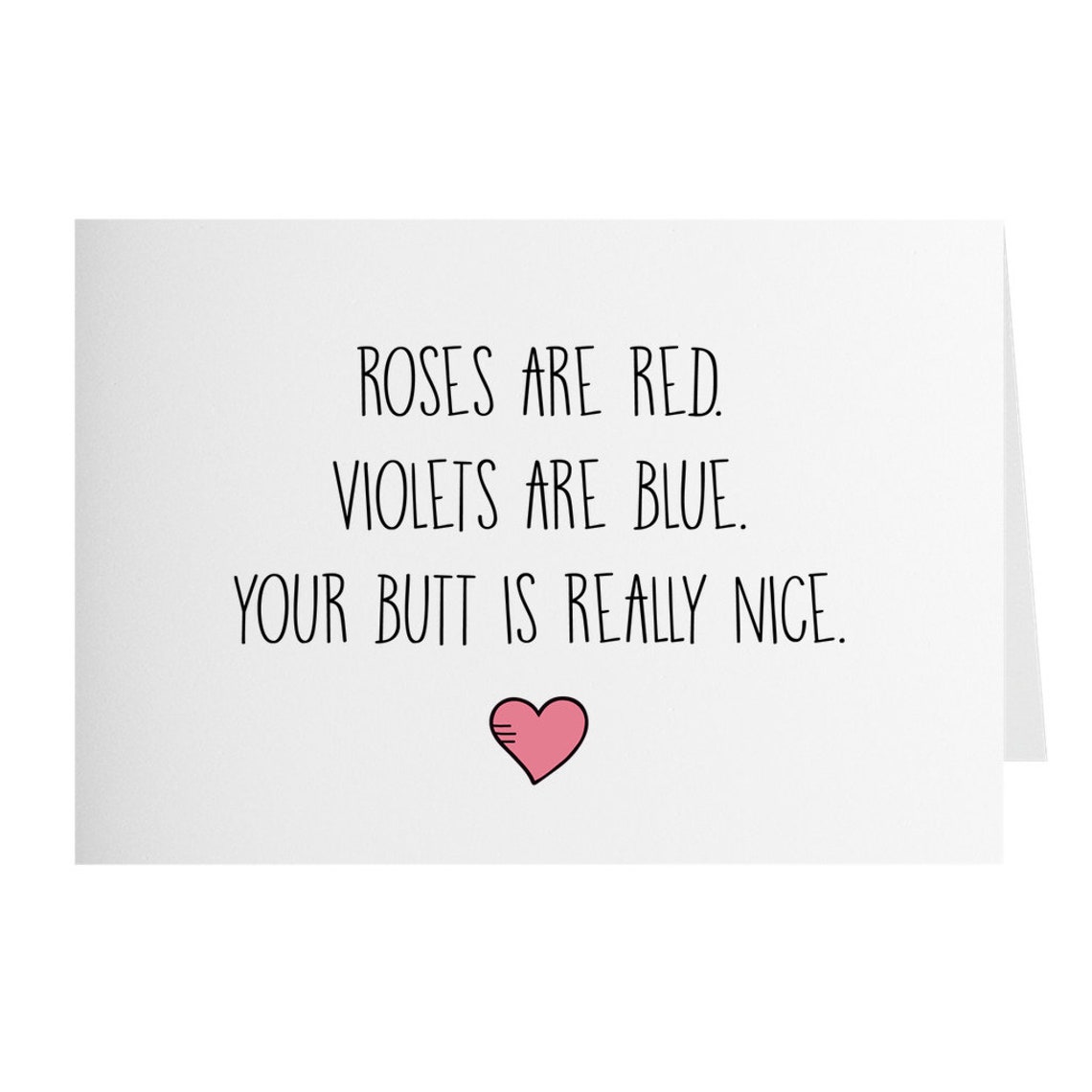Funny Poem Valentines Day Card for Him Her Valentines Gift Etsy