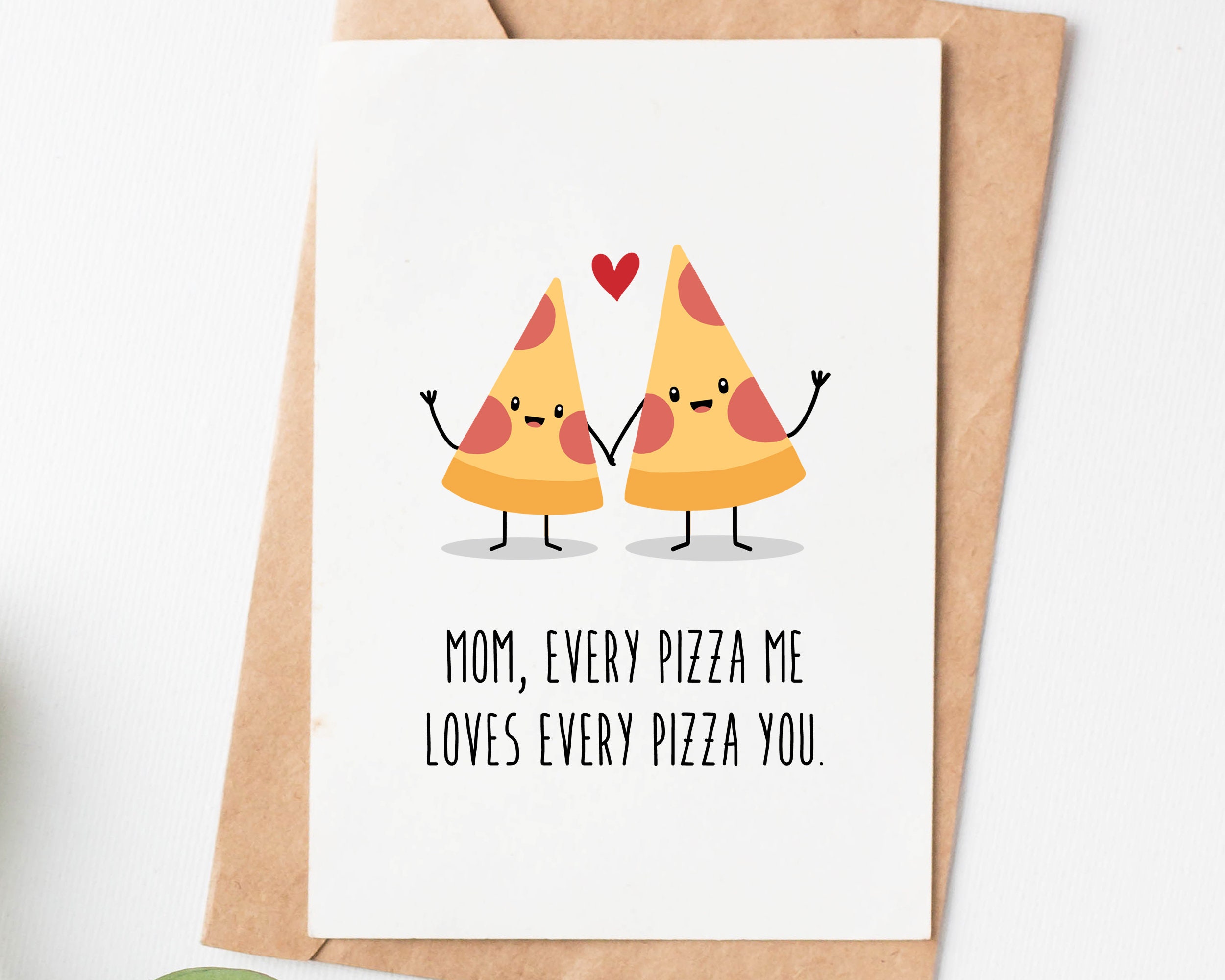 Pizza Pun Love Card for Mom, Mothers Day Card, Funny Mom Birthday Card ...