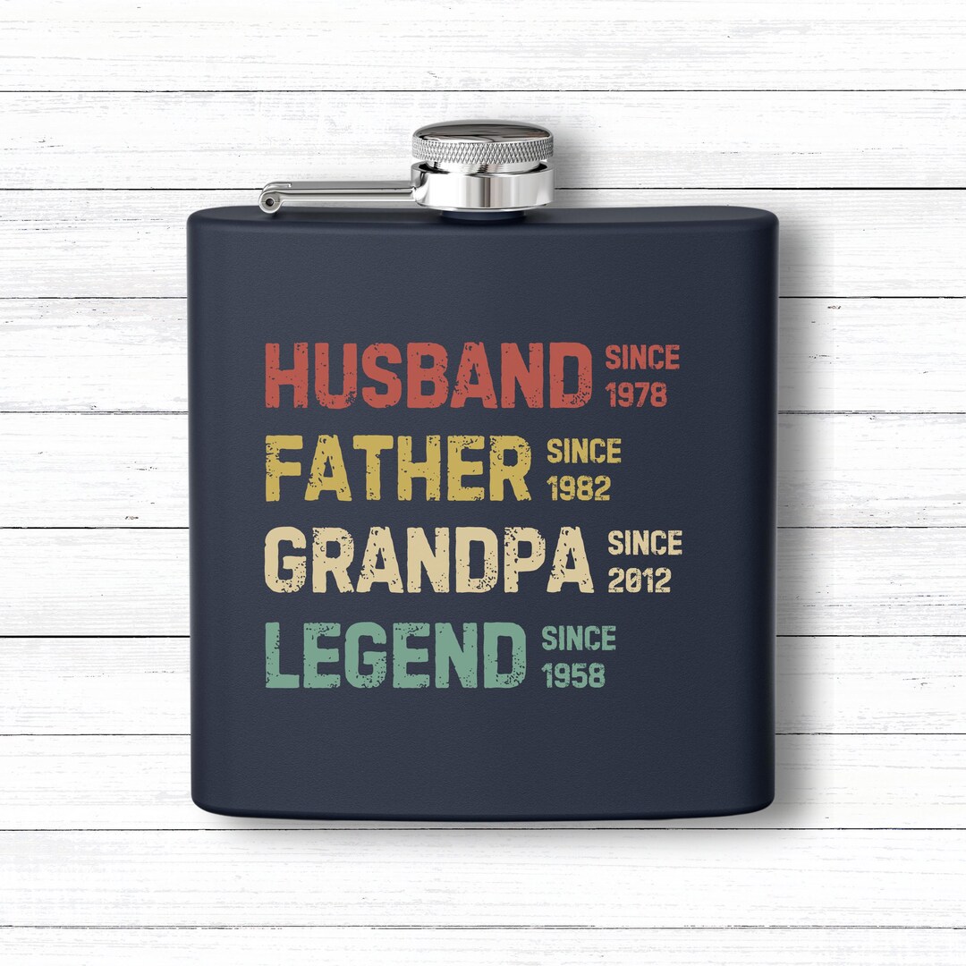 Custom New Dad Whiskey Flask, Personalized Fathers Day Gift, Hip ...