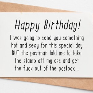 Naughty Birthday Card For Husband, Funny Birthday Card Boyfriend, Fiance Birthday Card, Rude Birthday Card For Him, Husband Birthday Gift