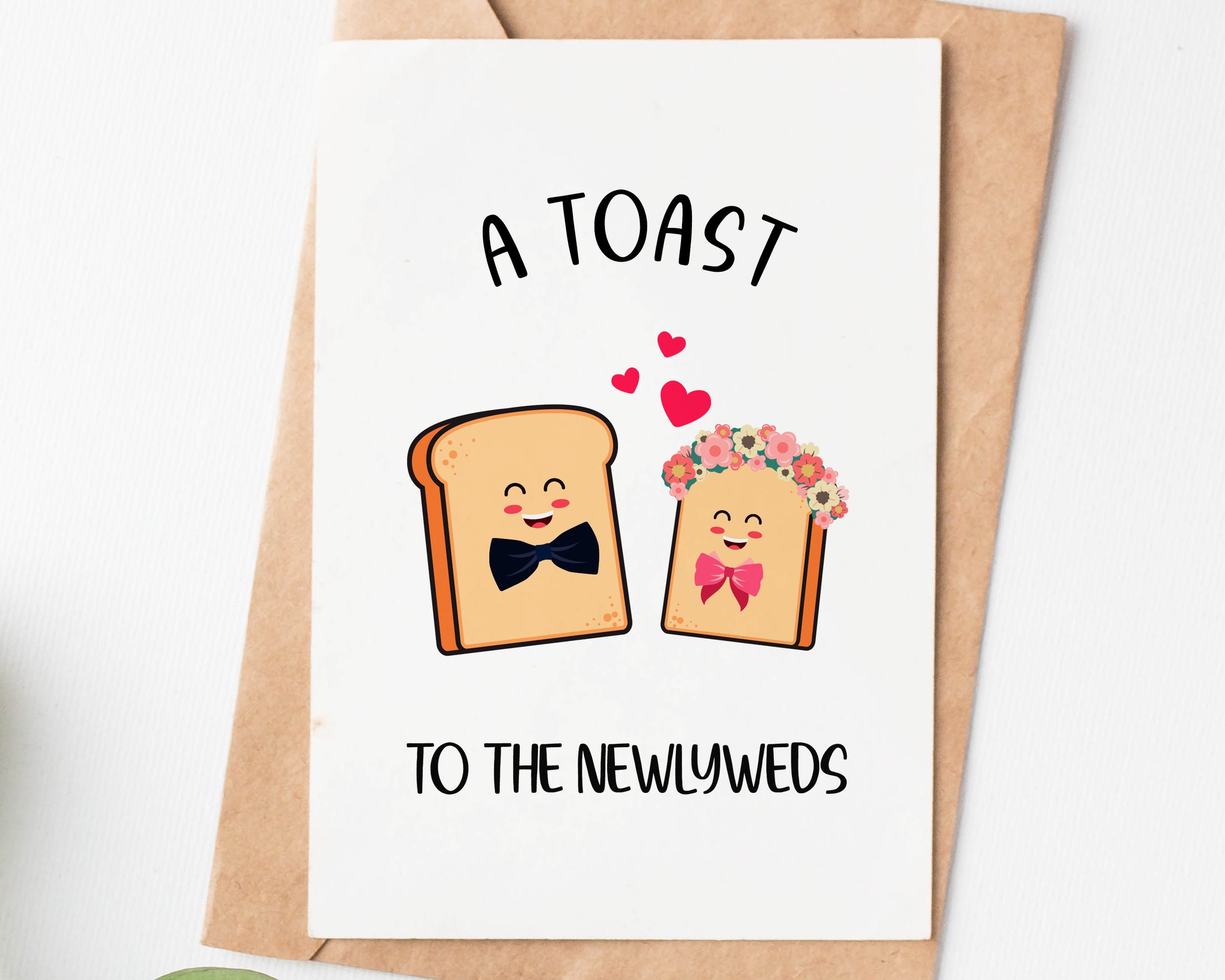 Funny Marriage Greeting Card, A Toast to the Newlyweds Congrats Card Funny Marriage Greeting Card, A Toast to the Newlyweds Congrats Card