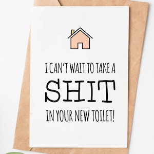 Rude Housewarming Card, Funny New Home Card, First House Card, Home Moving Card, New House Congratulations Card, Housewarming Gift
