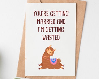 Funny Wedding Card For Best Friend, Engagement Card, Bridal Shower Card, Marriage Congratulations Card, Bridal Shower Gift For Bride