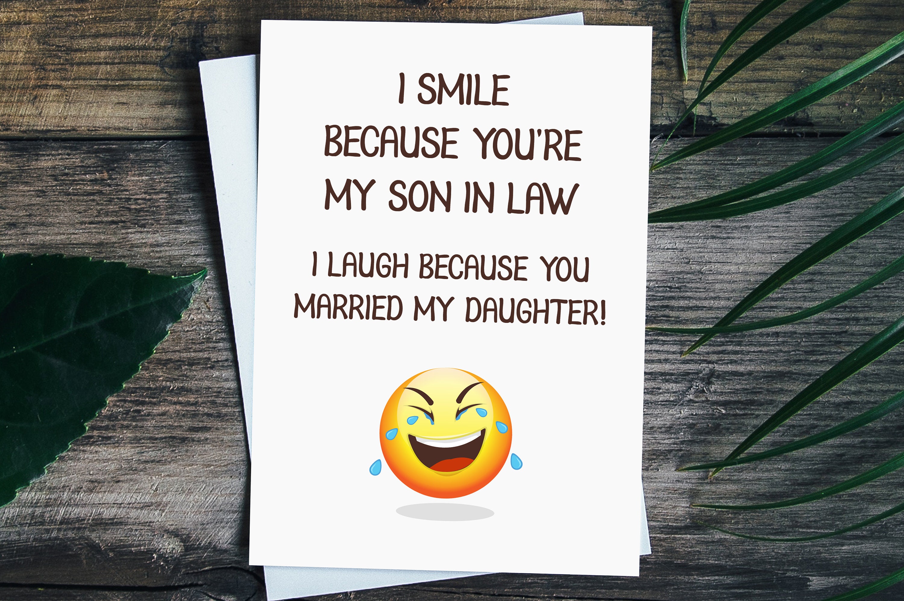 Funny Birthday Card for Son in Law, Son in Law Greeting Card, Son-in ...