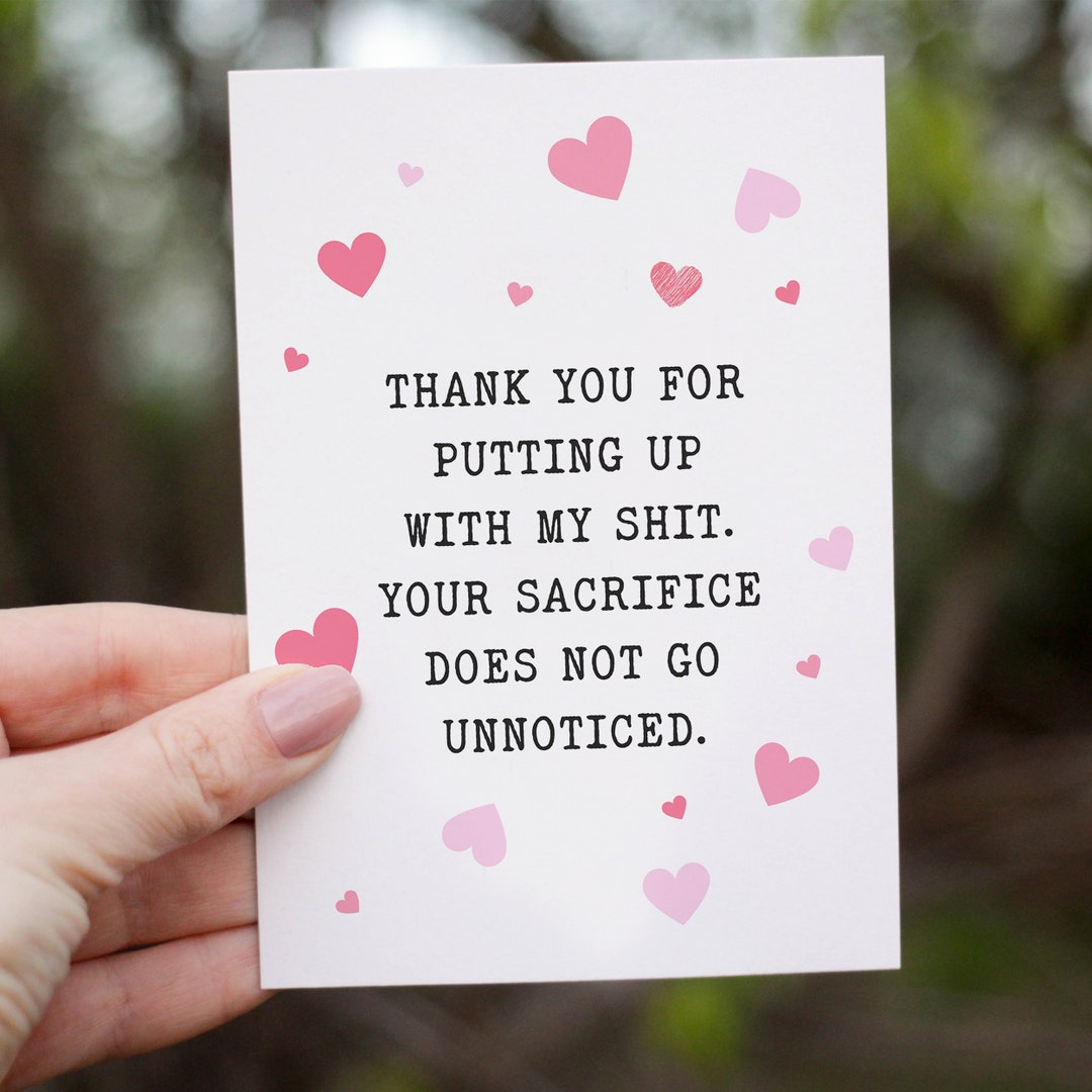 Funny Love Card, Sarcastic Valentines Day Card for Him or Her ...
