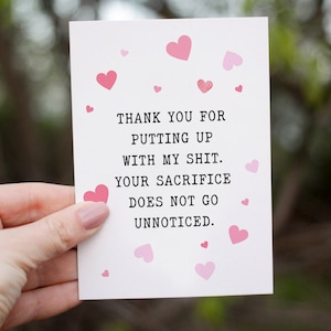 Funny Love Card, Sarcastic Valentines Day Card For Him Or Her, Hilarious Anniversary Card For Husband Boyfriend Wife Girlfriend