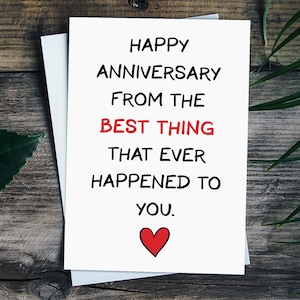 Funny Anniversary Card for Husband, 1st Anniversary Gift for Husband ...