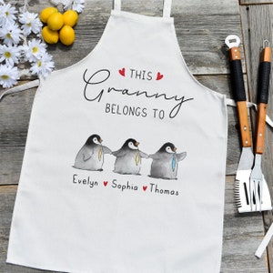 Grandma Custom Apron, Personalized Mothers Day Gift for Mom, Grandma Gift from Grandkids, Grandmother Christmas Gift, Nana Birthday Gift