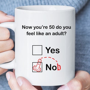 Funny 50th Birthday Gift for Men, 50th Birthday Mug, Turning 50 Gift for Uncle or Brother, Husband 50th Birthday Gift