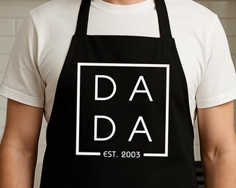 Dadaカスタムエプロン、新米パパへのギフト、夫への初めての父の日ギフト、初めてのパパへのギフト、お父さんへのパーソナライズギフト、お父さんへのカスタムギフト