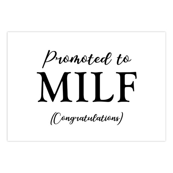 Funny Milf Mothers Day Card New Mom Mum Card Birthday