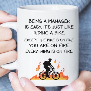 Being A Manager Is Easy Funny Mug, Funny Manager Gift, Office Manager Sarcastic Mug, Project Manager Mug, Boss Christmas Gift