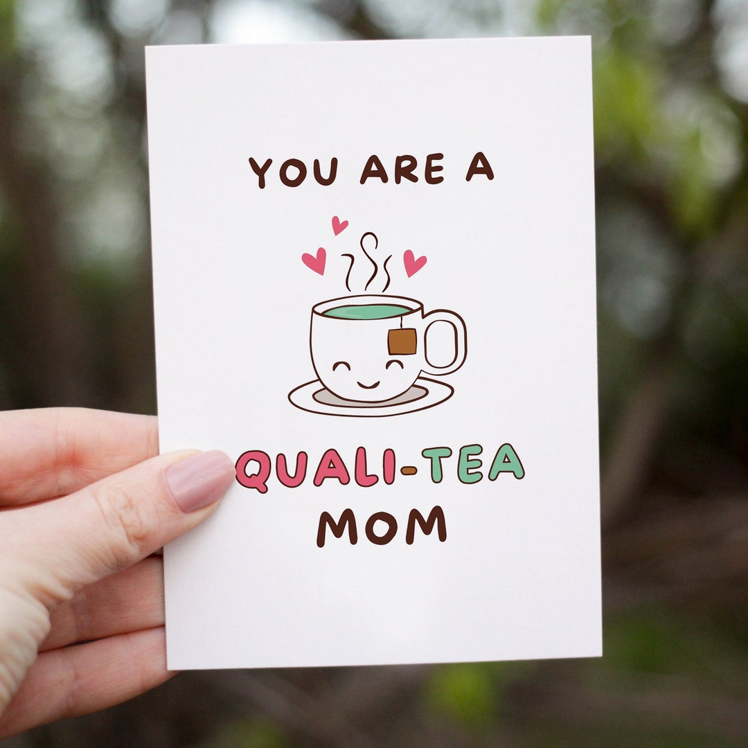Tea Pun Mothers Day Card for Mom, Funny Mum Christmas Card, Mom ...