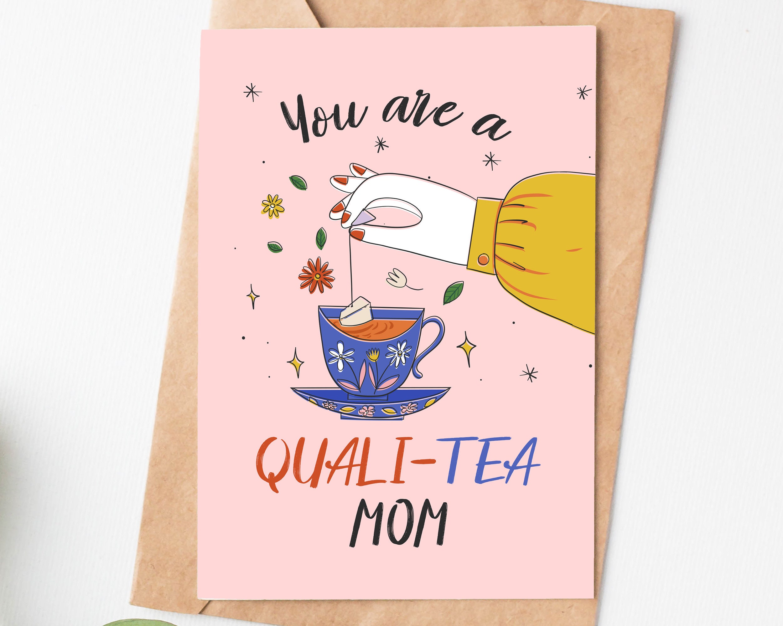 Tea Pun Mothers Day Card, Funny Mom Birthday Card, Happy Mother's Day ...
