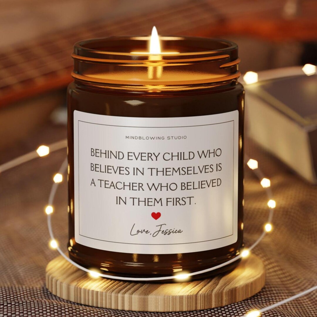 Teacher Custom Candle, Personalized Back to School Gift for Teacher ...