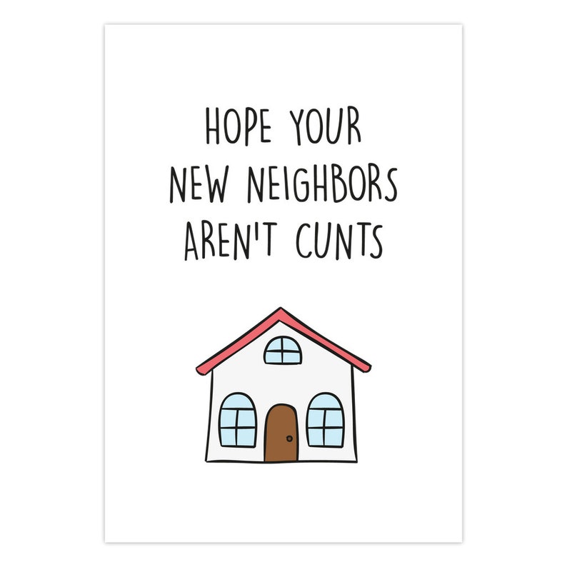Rude New House Card Funny New Home Card for Friend Sarcastic Etsy UK