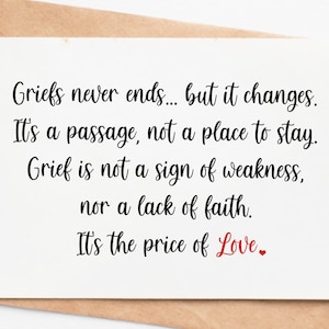 Grief Card, Sorry For Your Loss Card, Encouragement Card, Condolence Card, Bereavement Card, Sympathy Card, Sympathy Gift, Grief Gift