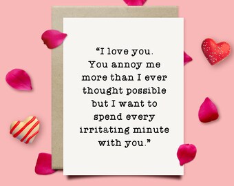 Rude Valentines Day Card For Him Or Her, Funny Anniversary Card For Husband Wife Boyfriend Girlfriend, Valentines Gift For Men Women