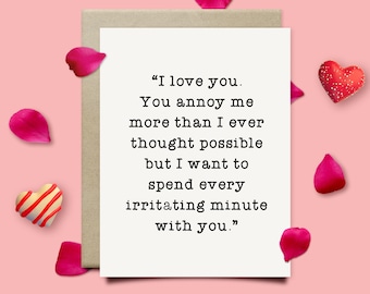 Rude Valentines Day Card For Him Or Her, Funny Anniversary Card For Husband Wife Boyfriend Girlfriend, Valentines Gift For Men Women