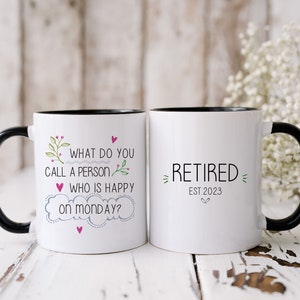 Funny Retirement Gift for Women, Personalized Retirement Mug for Coworker, Custom Farewell Gift, Goodbye Gift from Coworker