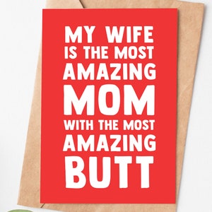 Funny Mothers Day Card, Mothers Day Gift From Husband, Amazing Butt Card, Wife Birthday Card, Anniversary Card For Wife, Wife Gift For Her