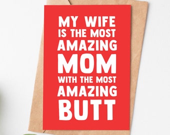 Funny Mothers Day Card, Mothers Day Gift From Husband, Amazing Butt Card, Wife Birthday Card, Anniversary Card For Wife, Wife Gift For Her