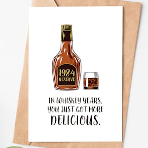 In Whiskey Years Funny 40th Birthday Card For Men, 40th Birthday Gift For Husband Brother Boss Or Coworker, Turning 40 Card