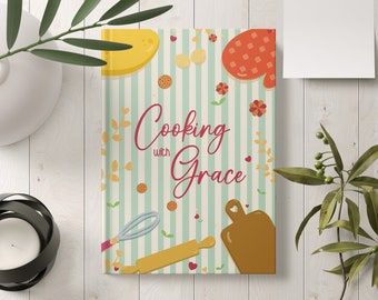 Custom Recipe Notebook, Cooking Recipe Book, Personalized Recipe Journal, Cooking Gift for Mom, Birthday, Christmas Gift, Stocking Filler