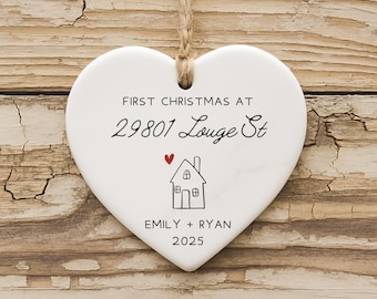 First Christmas In Our New House 2025 Ornament Personalized, New Home Custom Ornament, 1st House Xmas Holiday Bauble, Housewarming Gift